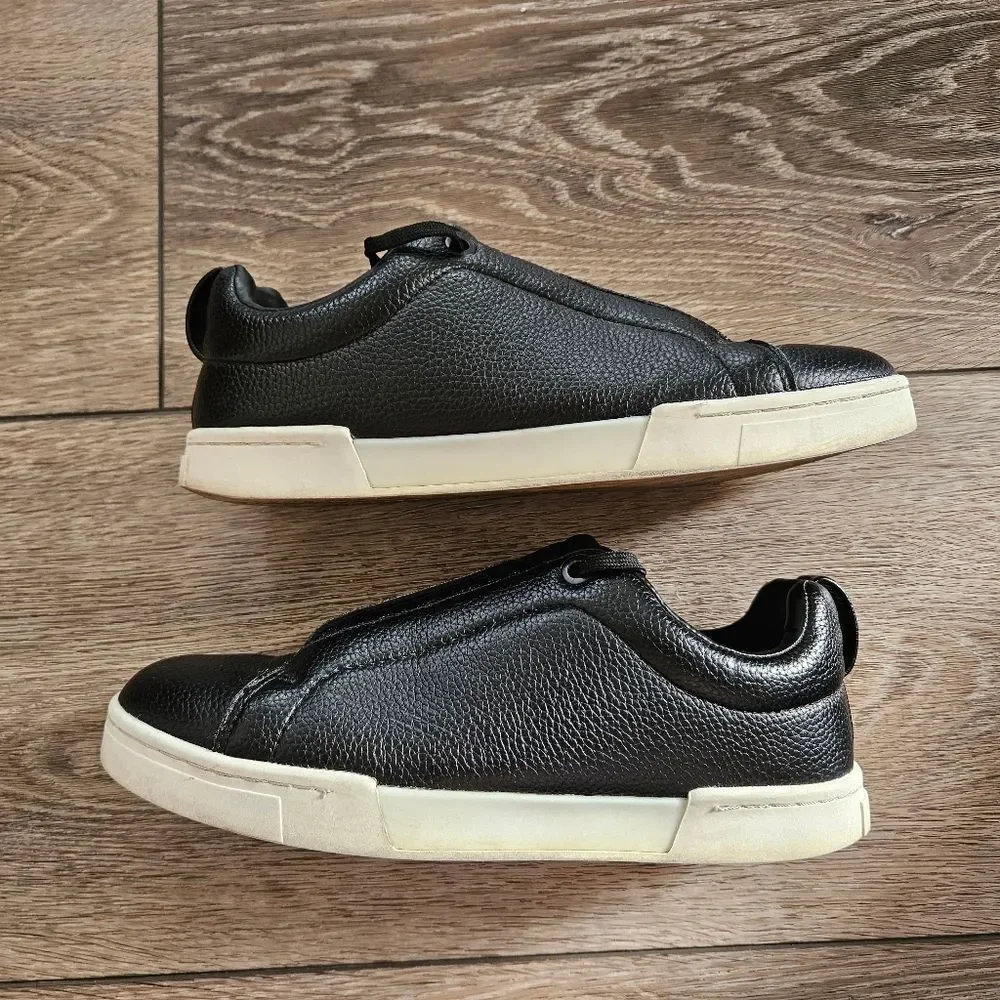 Zara Black Leather Euro Sneakers